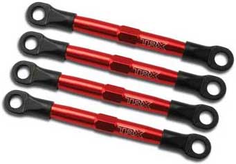 Toe links, aluminum (red-anodized) (4) (assembled with rod ends and threaded inserts) (1/16 slash) afbeelding