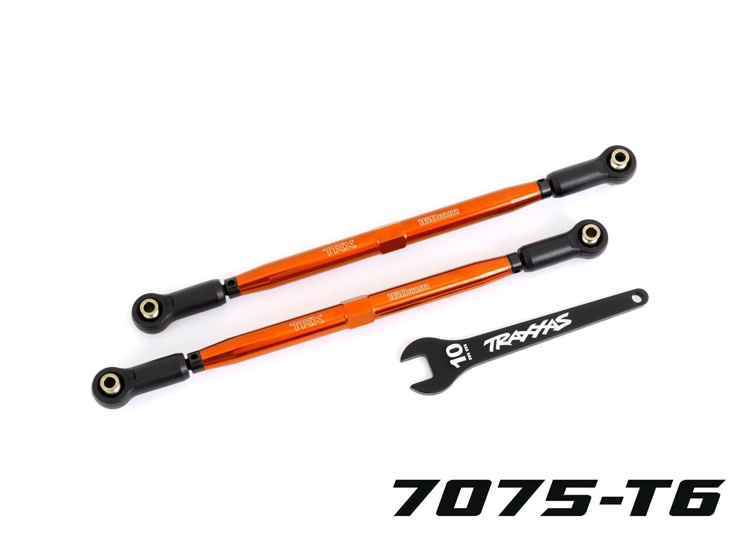 Traxxas - Toe links, front (TUBES orange-anodized, 7075-T6 aluminum, stronger than titanium) (2) (for use with #7895 X-Maxx WideMaxx suspension kit... afbeelding
