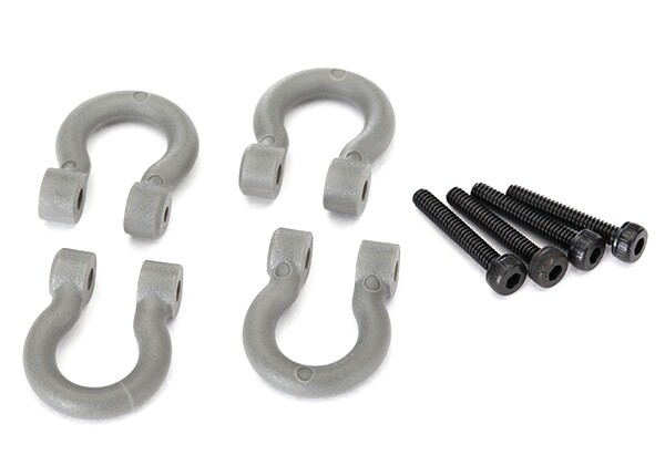 Bumper D-Rings, grey (front or rear)/ 2.0x12 CS (4)