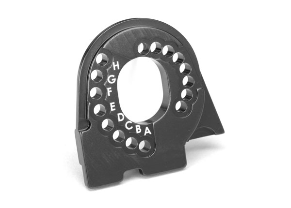 Motor mount plate, TRX-4, 6061-T6 aluminum (charcoal gray-anodized) (TRX-8290A)