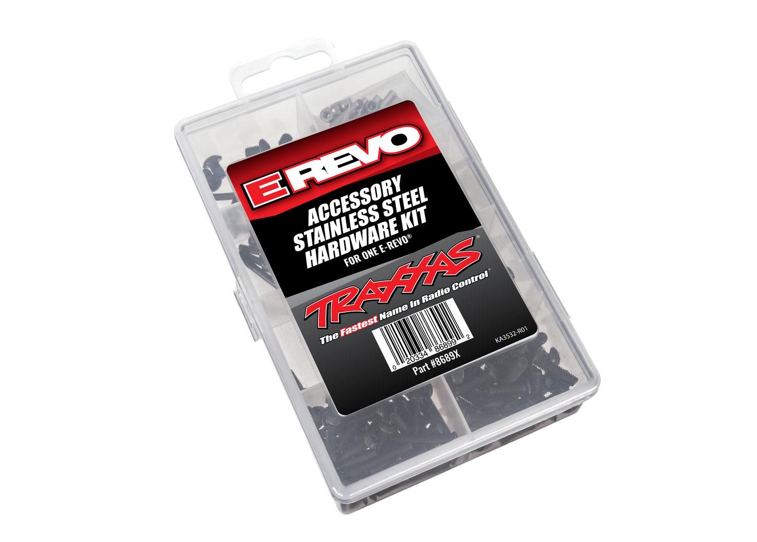 Traxxas - Hardware kit, stainless steel, E-Revo VXL (contains all stainless steel hardware used on E-Revo VXL) (TRX-8689X) afbeelding