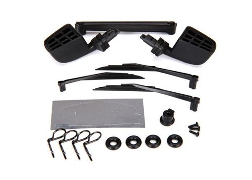 Mirrors, side, black (left & right)/ o-rings (4)/ windshield wipers, left, right (TRX-8817) afbeelding
