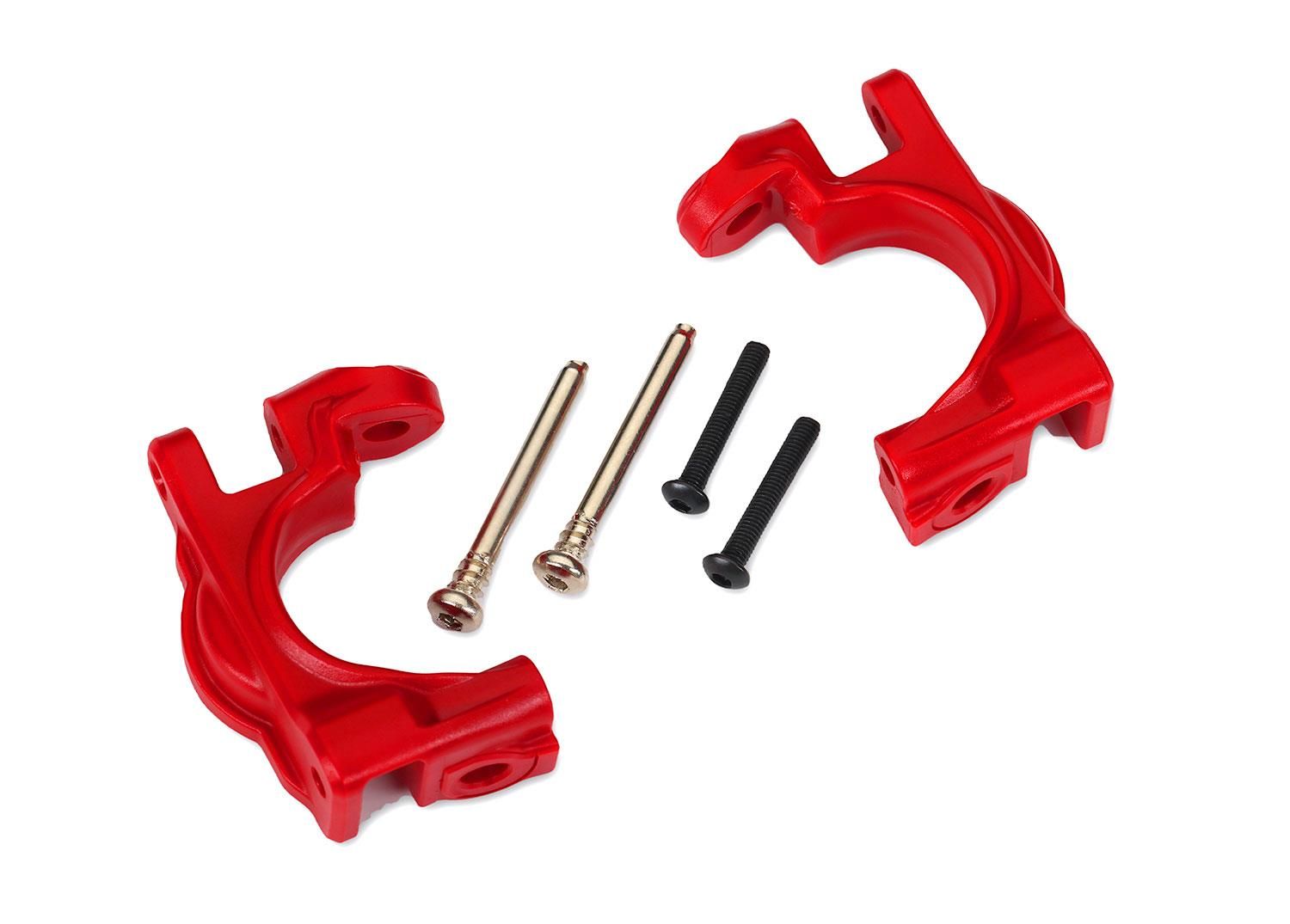 Traxxas - Caster Blocks Left/Right (for use with #9080 upgrade kit) - Red (TRX-9032R)