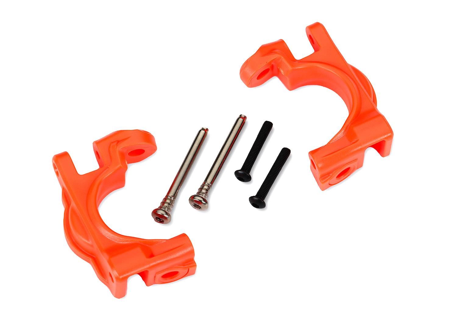 Traxxas - Caster Blocks Left/Right (for use with #9080 upgrade kit) - Orange (TRX-9032T)