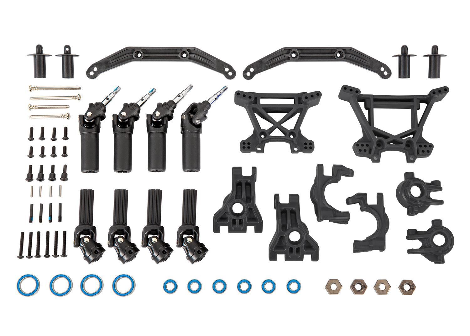 Traxxas - Outer Driveline & Suspension Upgrade Kit, extreme heavy duty, black (TRX-9080) afbeelding