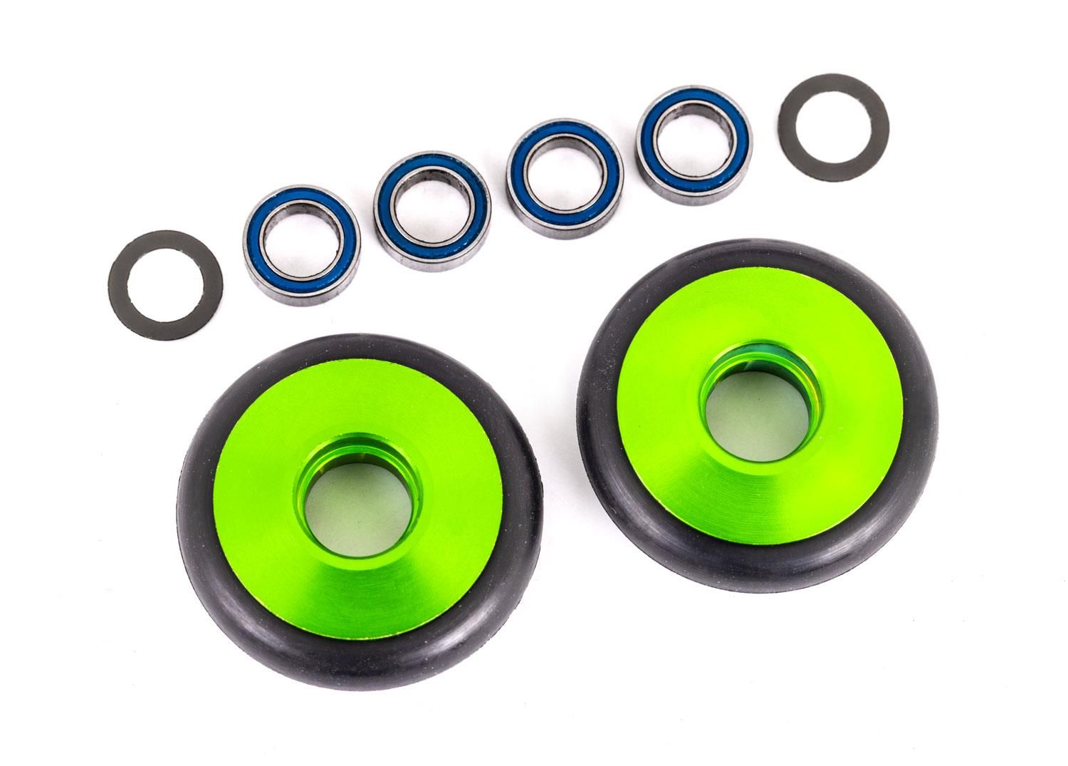 Traxxas - Wheels, wheelie bar, 6061-T6 aluminum (green-anodized) (TRX-9461G) afbeelding