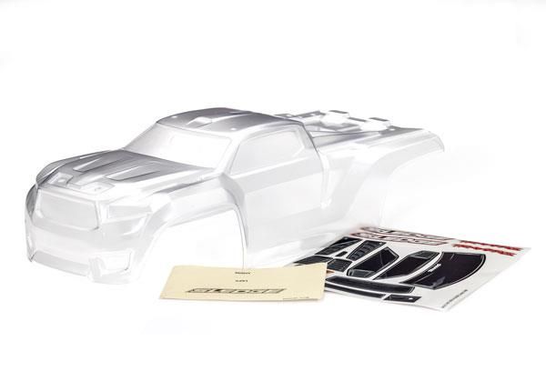 Traxxas - Body, Sledge (clear, requires painting)/window, grille, lights decal sheet (TRX-9511) afbeelding