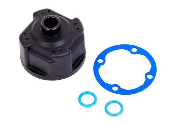 Traxxas - Carrier, differential/ differential bushing (metal)/ o-rings (2)/ ring gear gasket (TRX-9581) afbeelding