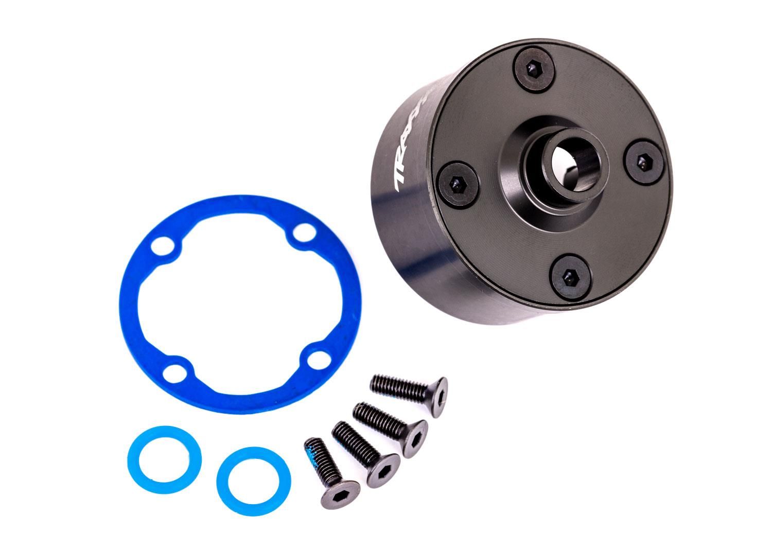 Traxxas - Carrier, differential (aluminum, dark titanium-anodized) (TRX-9581A) afbeelding