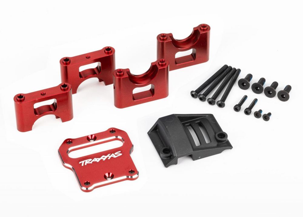 Traxxas - Mount, center differential carrier, 6061-T6 aluminum (red-anodized) (TRX-9584R)