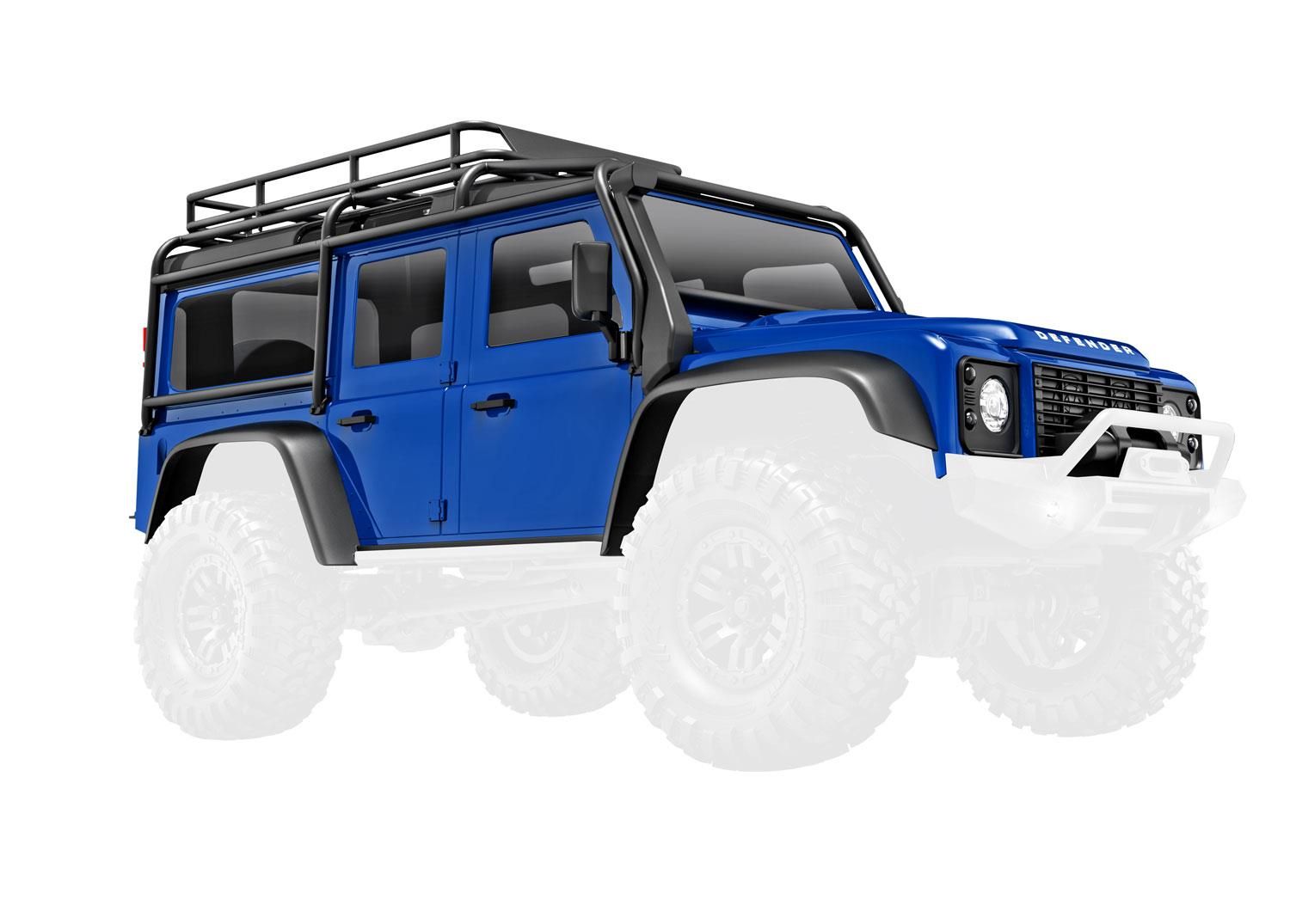 Traxxas - Body, Land Rover Defender, complete, blauw (TRX-9712-BLUE) afbeelding