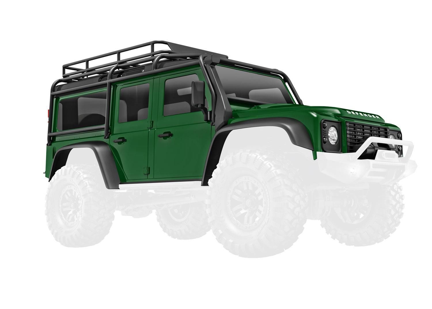 Traxxas - Body, Land Rover Defender, complete, groen (TRX-9712-GRN) afbeelding