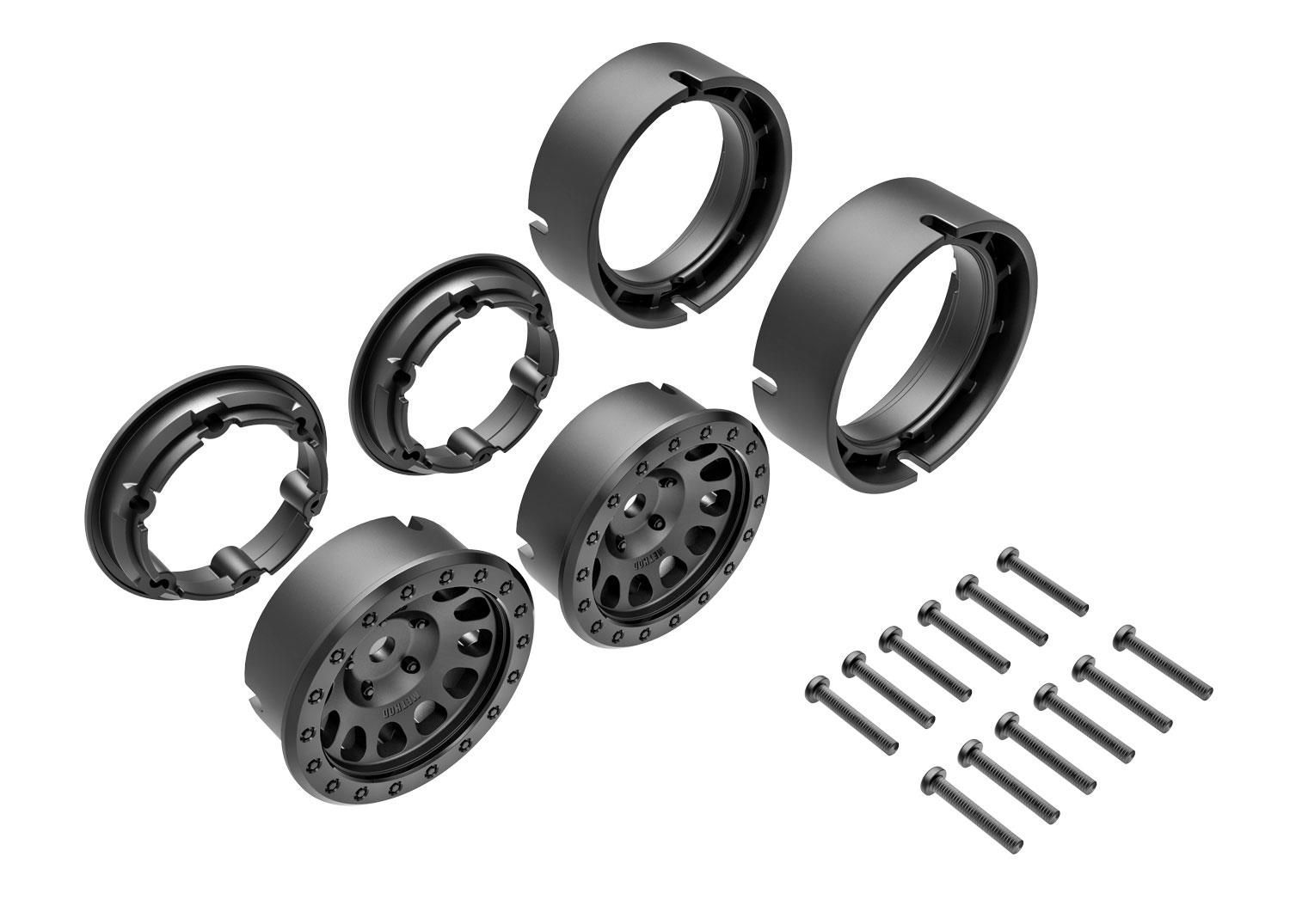 Traxxas - Wheels, Method 105 1.0, (black, beadlock) (2) (TRX-9781) afbeelding