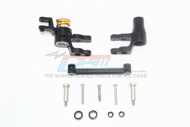 GPM - Aluminium Steering Assembly, Black - Traxxas Maxx