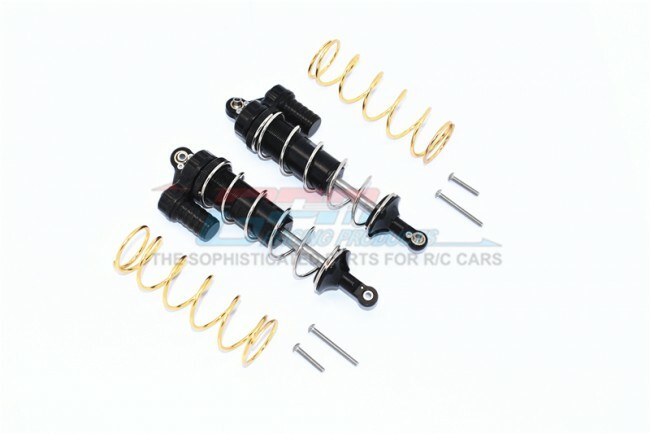 GPM - Aluminium Front/Rear Piggyback shocks 125mm, Black (2) - Traxxas Maxx