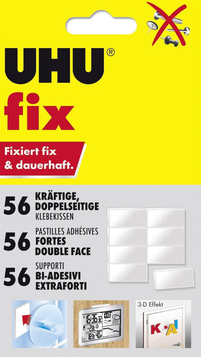 UHU Fix - 56 st - dubbelzijdige klevende schuimpads - Strong afbeelding
