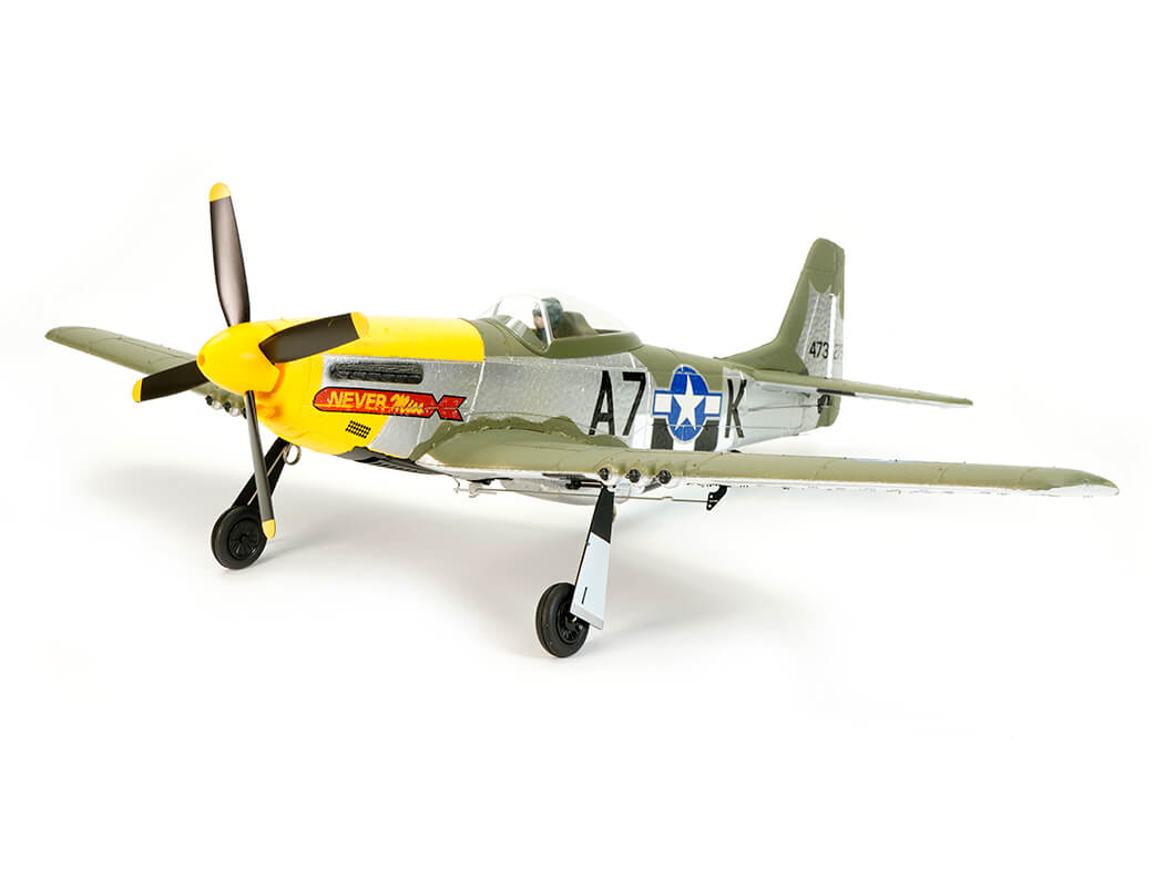 Volantex P-51D Mustang Groen 500mm brushless vliegtuig RTF - Met Gyro!