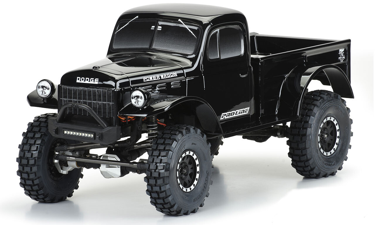 Proline 1946 Dodge Power Wagon Tough-Color (zwart) Body Voor 1/10 Crawlers (313mm W/B)