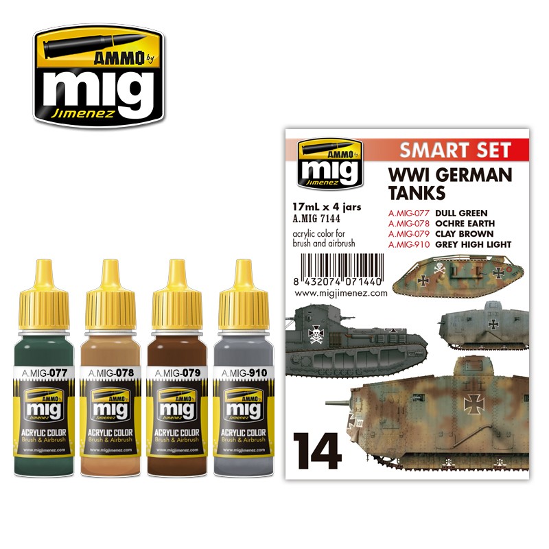 MIG Verf Set - WWI German Tanks