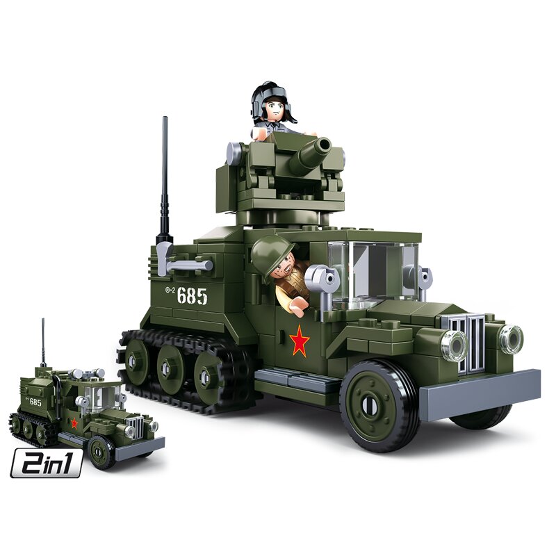 Sluban WWII - 2in1 Russian Half-Track Vehicle (M38-B0685) afbeelding