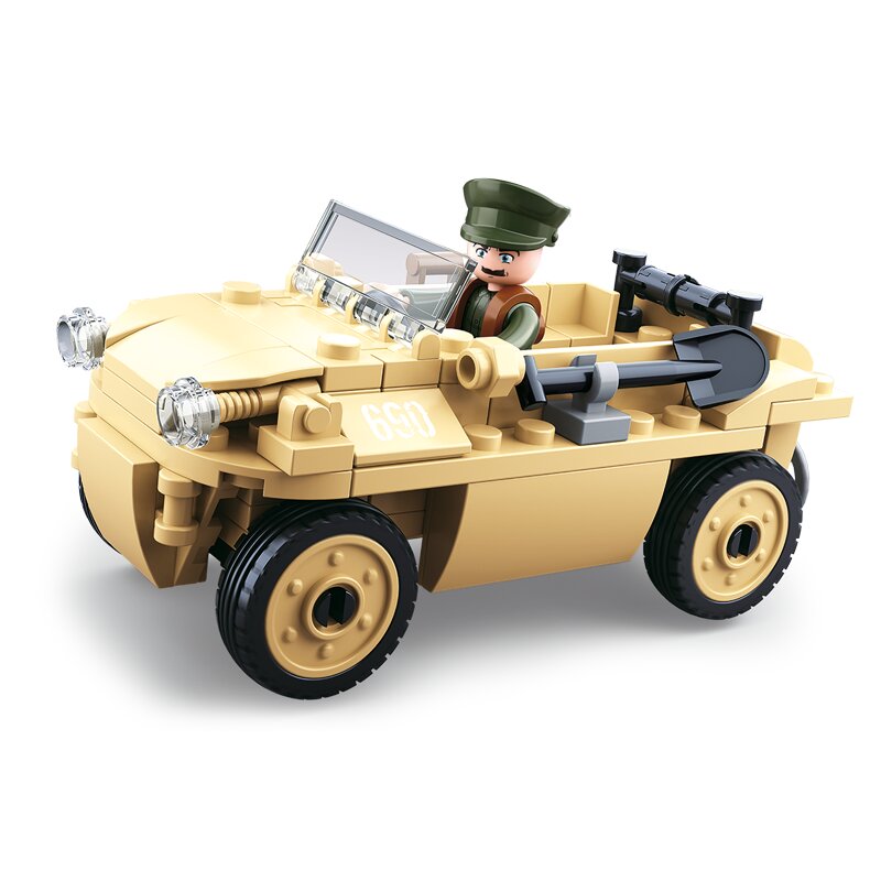 Sluban WWII - German Schwimmwagen (M38-B0690) afbeelding