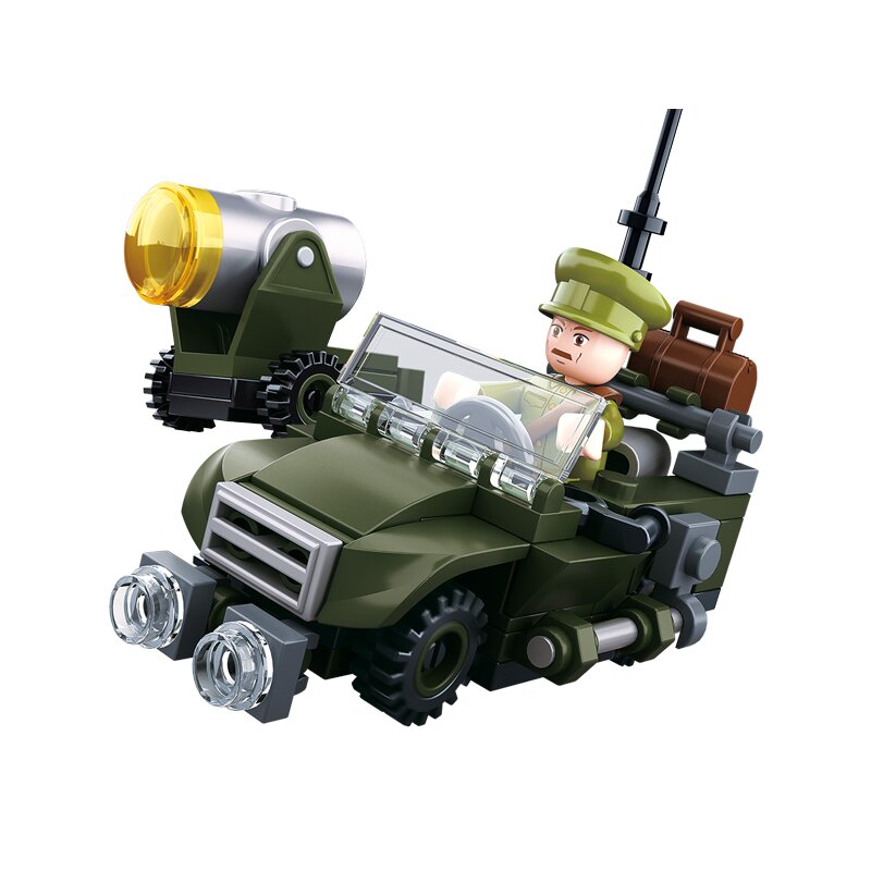 Sluban WWII - Off-Road Vehicle bouwstenen set (M38-B0678B) afbeelding
