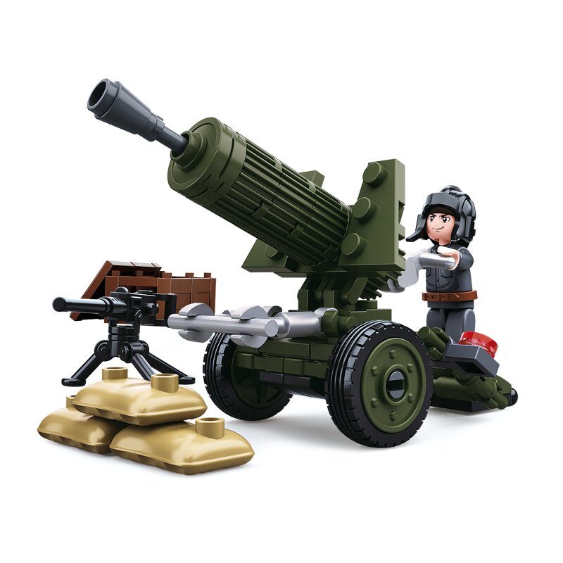 Sluban WWII - Russian Artillery bouwstenen set (M38-B0678A)