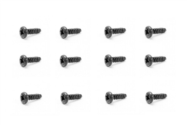 Round Head Self Tapping screws 2.6X12mm (12pcs) (YEL13021)