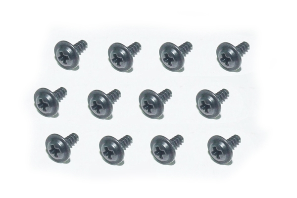 Flange Head Self Tapping screws 2.3X8mm (12pcs) (YEL13027)