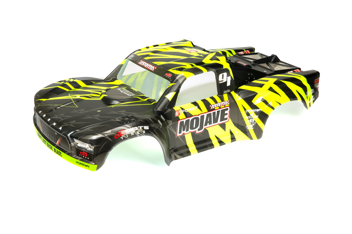 Arrma - Mojave 6S BLX Painted Decalled Trimmed Body (Black/Green) (ARA411002) afbeelding