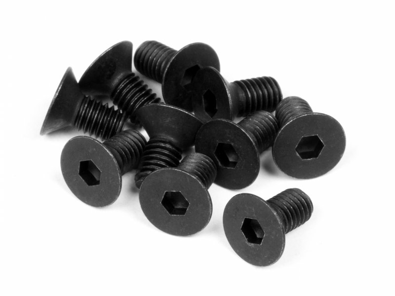 Flat head screw m3x6mm (hex socket/10pcs) (Z081) afbeelding