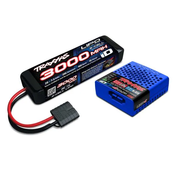 2 stuks 2S accu, 3000mAh 7,4 V Li-ion accu met Deans T-stekker 2S