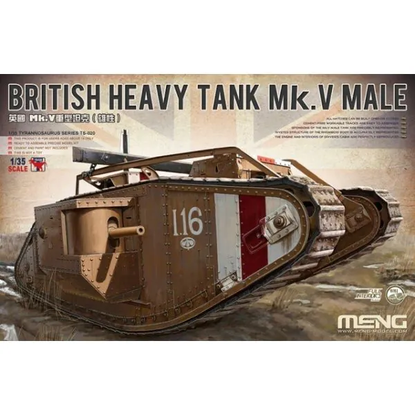 ミリタリー MENG British Heavy Tank Mk.V Male 1/35 Meng 1/35 British Heavy Tank MK. V Male