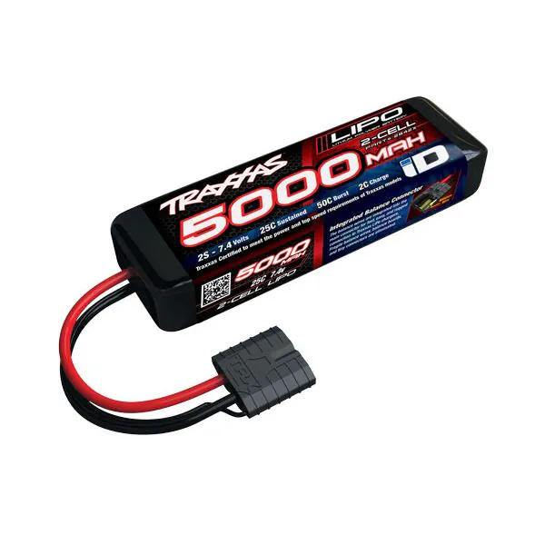 Traxxas lipo 25c 7,4 volt 5000mah met Traxxas ID connector (TRX-2842X)