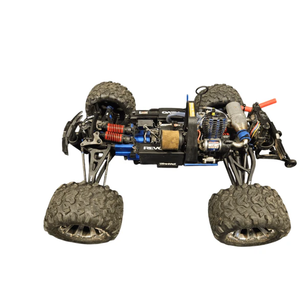 Tweedehands Traxxas Revo 3.3 nitro monster truck - Blauw